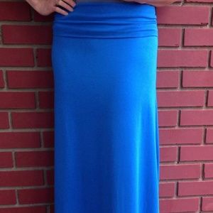 Etsy/June Designs Clothing Skirts - Brand New Blue Bamboo Cotton Lycra Maxi Skirt Etsy/June Designs Clothing Skirts - Brand New Blue Bamboo Cotton Lycra Maxi Skirt